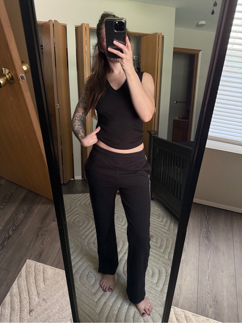Black active pants